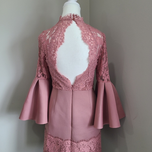 Asos fluted sleeve scuba lace dress - Picture 10 of 11